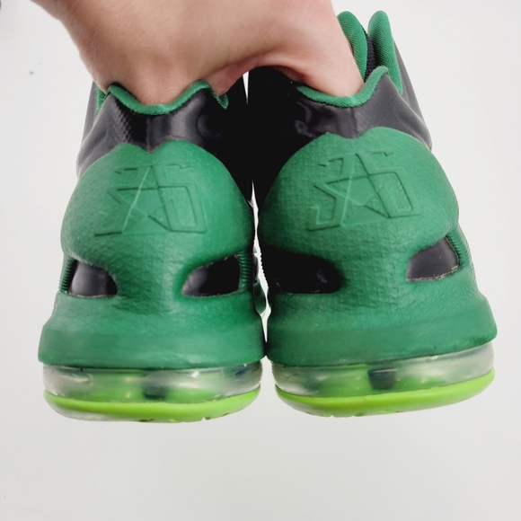 Nike KD V 5 Men Sz 9 Blk /Electric Grn /Pine B Ball Shoes 554988-004 Pre Owned - Picture 6 of 9